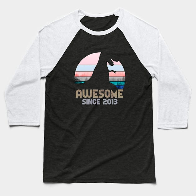 Awesome Since 2013  9 Years Old Birthday Baseball T-Shirt by hoopoe